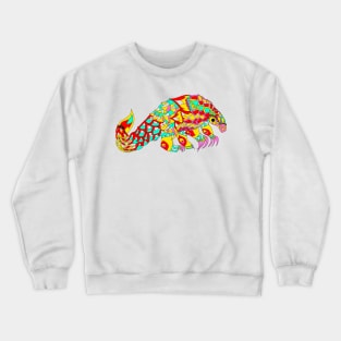 mexican asian pangolin armadillo ecopop in kawaii patterns Crewneck Sweatshirt